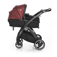 Combi Stroller ADRIA with pram body BLACK&RED